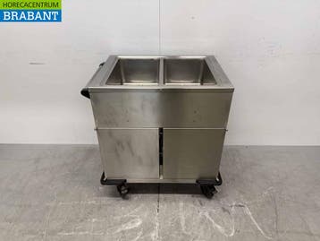 RVS Rieber Verrijdbare Bain-Marie 2 x 1/1 GN met, Ophalen of Verzenden, Gebruikt