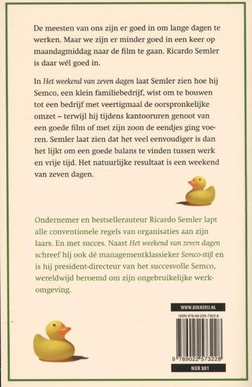 Het weekend van zeven dagen 9789022573228 Ricardo Semler, Verzenden, Gelezen, Ricardo Semler