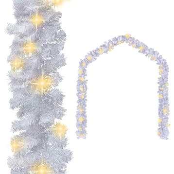 vidaXL Kerstslinger met LED-lampjes 5 m wit, Verzenden, Nieuw