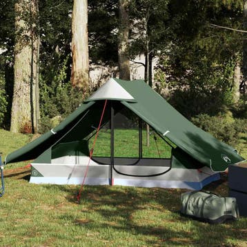 vidaXL Tent 2-persoons waterdicht groen, Verzenden, Nieuw, Tot en met 2
