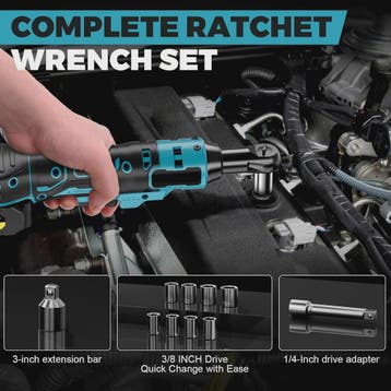 Krachtige 21V Accu Ratel Sleutel Set - 100Nm Koppel, Borstel, Verzenden, Nieuw