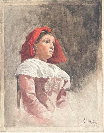 Pio Joris (1843-1921) - Ritratto di fanciulla