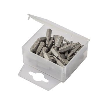 T15 x 25 mm Torx bits - 40 stuks in kunststof box - bitset -, Ophalen of Verzenden, Nieuw