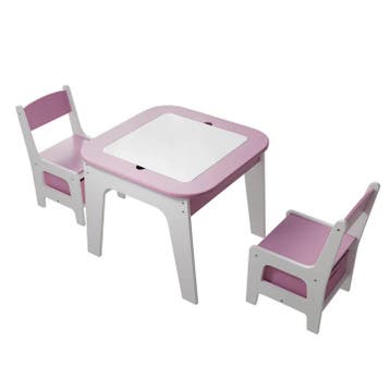 Kinderzitgroep Milou - Met 2 stoelen en 1 tafel - Roze, Verzenden, Nieuw