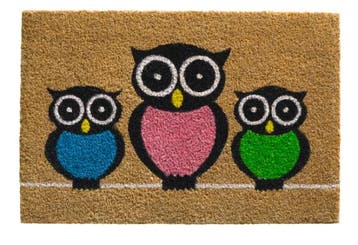 Kokos deurmat drie uilen - 40x60cm, Verzenden, Nieuw