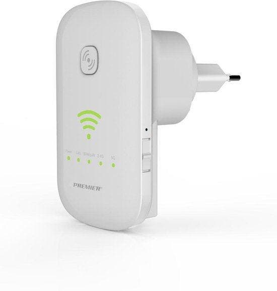 2dekans | Premier Homeline WR05 - wifi versterker - 750 Mbps, Computers en Software, Netwerk switches, Zo goed als nieuw, Ophalen of Verzenden