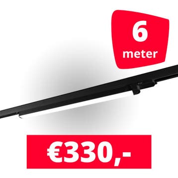*TIP* 3x LED Railverlichting TL Linear 120 cm Black spots +, Ophalen of Verzenden