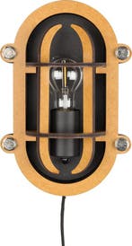 2dekans | Zuiver wandlamp Ovale vorm van zwarte aluminium -, Huis en Inrichting, Ophalen of Verzenden, Nieuw