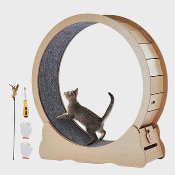 Houten Katten Loopwiel XL - Grote Kattenmolen voor Binnen me, Verzenden, Nieuw