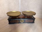 Weegschaal - Messing, Hout