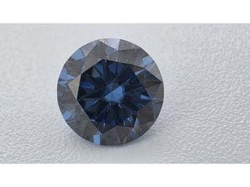Veiling - Moissanite briljant 1 crt  Royal Blue ( GRA Gecert, Sieraden, Tassen en Uiterlijk, Edelstenen, Nieuw