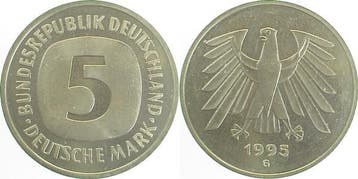 5 Dm Brd 1995g (MuntenenBankbiljetten-Duitslandvanaf1871), Verzenden