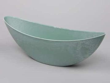 Bootschaal groot halfhoog Soft Turquoise 39x12x13 cm, Huis en Inrichting, Ophalen of Verzenden, Nieuw