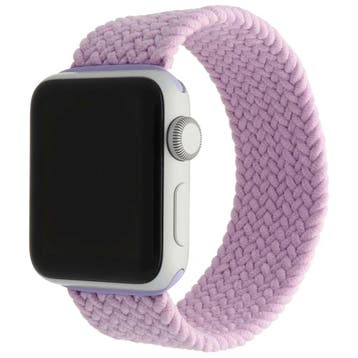 Apple Watch bandje - nylon - gevlochten solo - lichtpaars, Verzenden, Nieuw