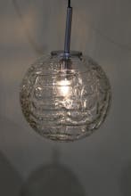 Vintage bollamp, globe - Doria, transparant, Zo goed als nieuw, Glas, Mid century 