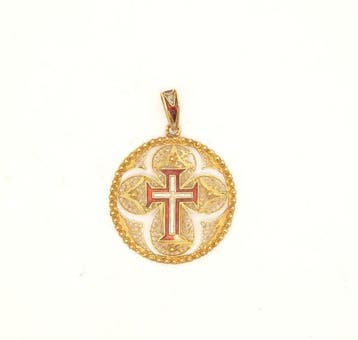 Hanger - 19.2 kt. Geel goud - 4,0×3,0 cm, Sieraden, Tassen en Uiterlijk, Antieke sieraden