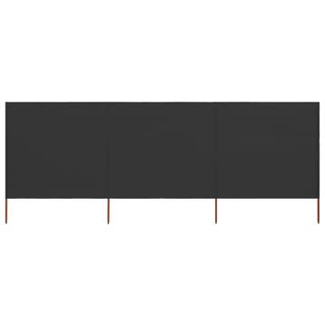 vidaXL Windscherm 3-panelen 400x160 cm stof antraciet, Verzenden, Nieuw