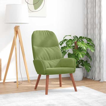 vidaXL Relaxstoel fluweel lichtgroen, Verzenden, Nieuw