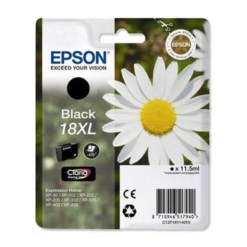 Epson 18XL (T1811) inktcartridge zwart hoge capaciteit, Verzenden, Nieuw, Cartridge, Epson