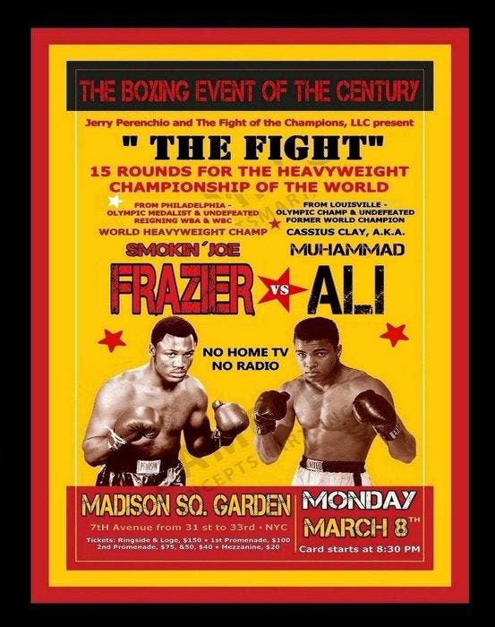 Boxeo - Joe Frazier y Muhammad Ali - 1971 - Vinyl doek, Verzamelen, Overige Verzamelen
