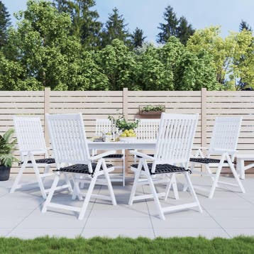 vidaXL Tuinstoelkussens 6 st ruitpatroon 50x50x4 cm stof, Verzenden, Nieuw