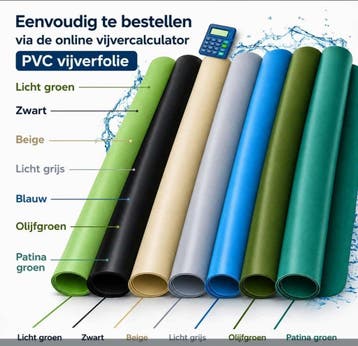 PVC Vijverfolie -Goedkoop !! Verschillende kleuren en  maten, Nieuw
