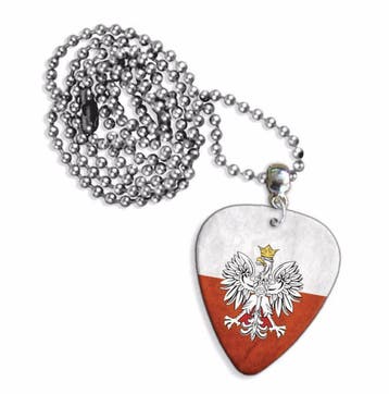 Poolse vlag plectrum ketting, sleutelhanger of oorbellen, Ophalen of Verzenden, Nieuw