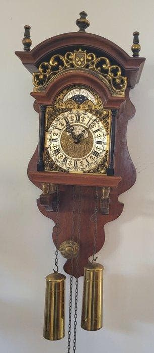 Klok - Warmink / Wuba - Hout - 1960-1970 - Wandklok, Antiek en Kunst, Antiek | Klokken