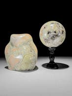Geen minimumprijs - Prachtig paar onyx Vrije Vorm & Sphere -