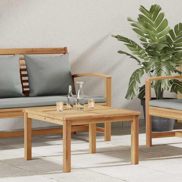 vidaXL Salontafel Bruin 60 x 60 x 36 cm Massief Teakhout, Tuin en Terras, Tuintafels, Nieuw, Verzenden