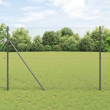 vidaXL Hexagon Hek 1,5 x 100 m PVC Grijs, Tuin en Terras, Verzenden, Nieuw, Kunststof
