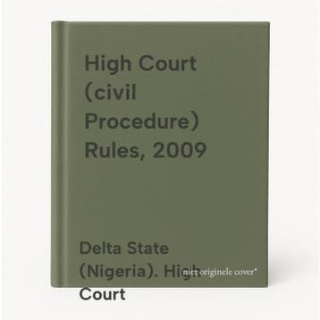 High Court (civil Procedure) Rules, 2009 9789789044627, Verzenden, Zo goed als nieuw, Delta State (Nigeria). High Court