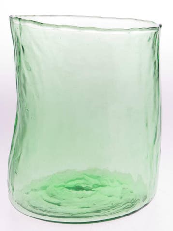 Vaas van bewerkt glas - handgemaakt, Verzenden, Gebruikt