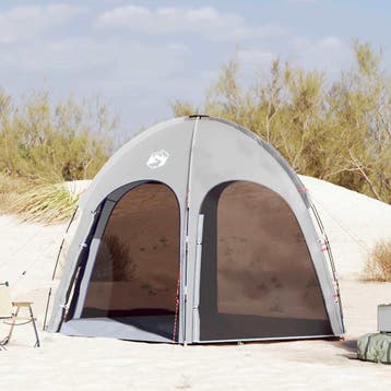 vidaXL Zwembad Tent Grijs 366 x 305 x 231 cm Polyester en, Verzenden, Nieuw, Tot en met 2