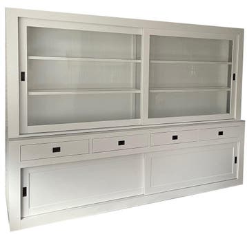 Witte strakke buffetkast Odijk 300cm, Ophalen of Verzenden, Nieuw