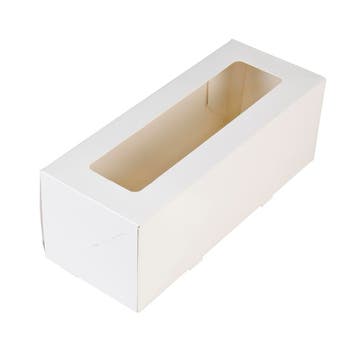 Taartdoos met venster 26x12x7cm. Wit 50st, Verzenden, Nieuw