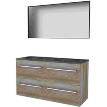Basic-Line Framed 46 Badkamermeubelset - 120 x 46 cm - Met, Huis en Inrichting, Badkamer | Badkamermeubels, Ophalen of Verzenden