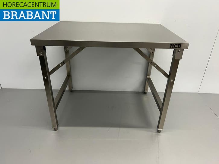 RVS Inklapbare Werktafel Tafel 100 x 70 x 85 cm Horeca, Zakelijke goederen, Horeca | Keukenapparatuur, Nieuw in verpakking, Ophalen of Verzenden