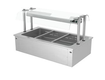 GGM Gastro | Inbouw bain-marie (drop-in) - 1135mm - 2,59 kW, Verzenden, Nieuw in verpakking, RVS Meubilair