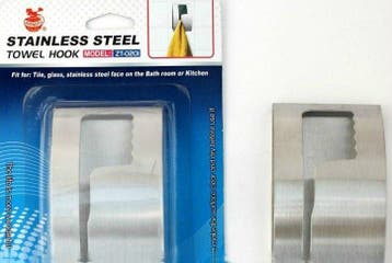 Chen - Handdoekhaken RVS zelfklevend  ( set van 4 stuks ), Ophalen of Verzenden, Nieuw