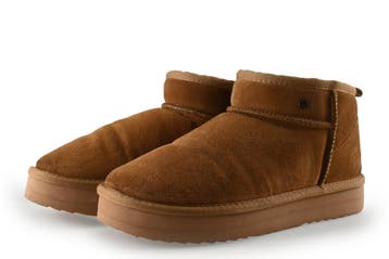 Warmbat Enkellaarzen in maat 42 Cognac, Kleding | Dames, Schoenen, Overige kleuren, Verzenden, Lage of Enkellaarzen, Zo goed als nieuw