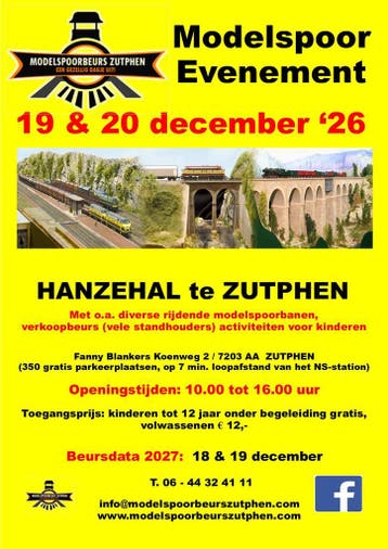 Treinenbeurs / Modelspoorbeurs 19 en 20 december 26 Zutphen, Ophalen, Wisselstroom, Locomotief, Nieuw