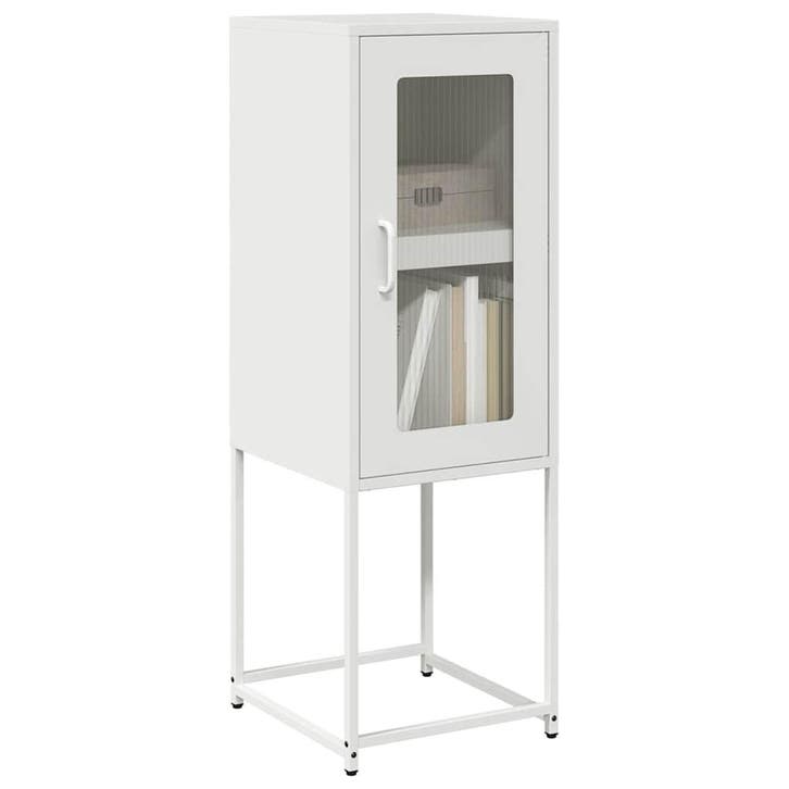 vidaXL Dressoir 36x39x107 cm koudgewalst staal wit, Huis en Inrichting, Kasten | Dressoirs, Nieuw, Metaal, Verzenden