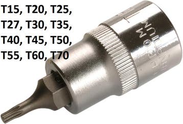 Socket wrench bit (1/2) T profile (for Torx) T15-T70, Verzenden, Nieuw