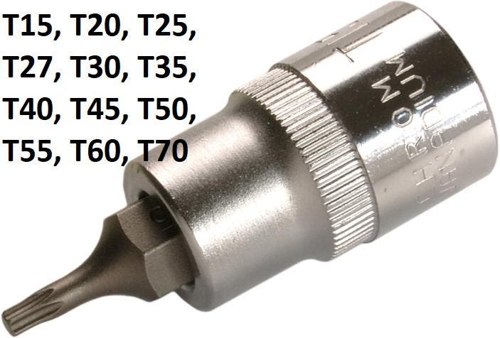 Socket wrench bit (1/2) T profile (for Torx) T15-T70, Auto diversen, Autogereedschap, Verzenden