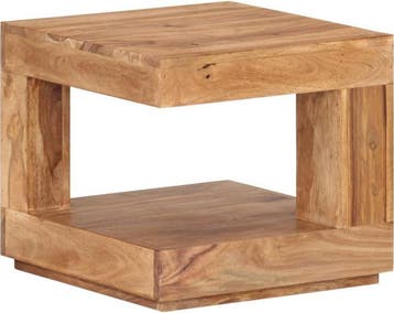 Salontafel - 45x45x40 - cm - massief - acaciahout - bruin, Verzenden, Nieuw