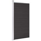 vidaXL Schuttingpaneel 95x186 cm HKC zwart, Verzenden, Nieuw, Kunststof, 1 tot 2 meter