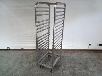 Regaalwagen voor GN1/1 bakken - B46 x D62,5 x H164 cm, Gebruikt
