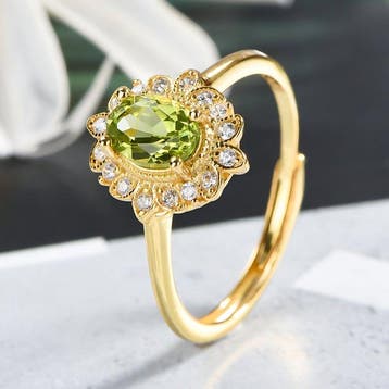 Zonder minimumprijs - Ring - 18 karaat Zilver, Geel goud,, Nieuw