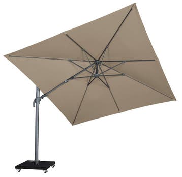 Malibu T2 zweefparasol 300x300 cm taupe, Ophalen of Verzenden, Nieuw